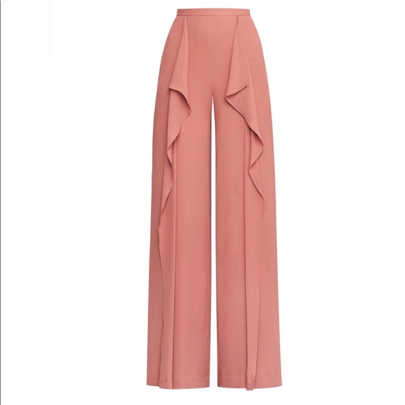 🌸 BCBGMAXAZRIA Jackee Ruffled Wide-leg Pants 🌸 - Picture 5 of 8